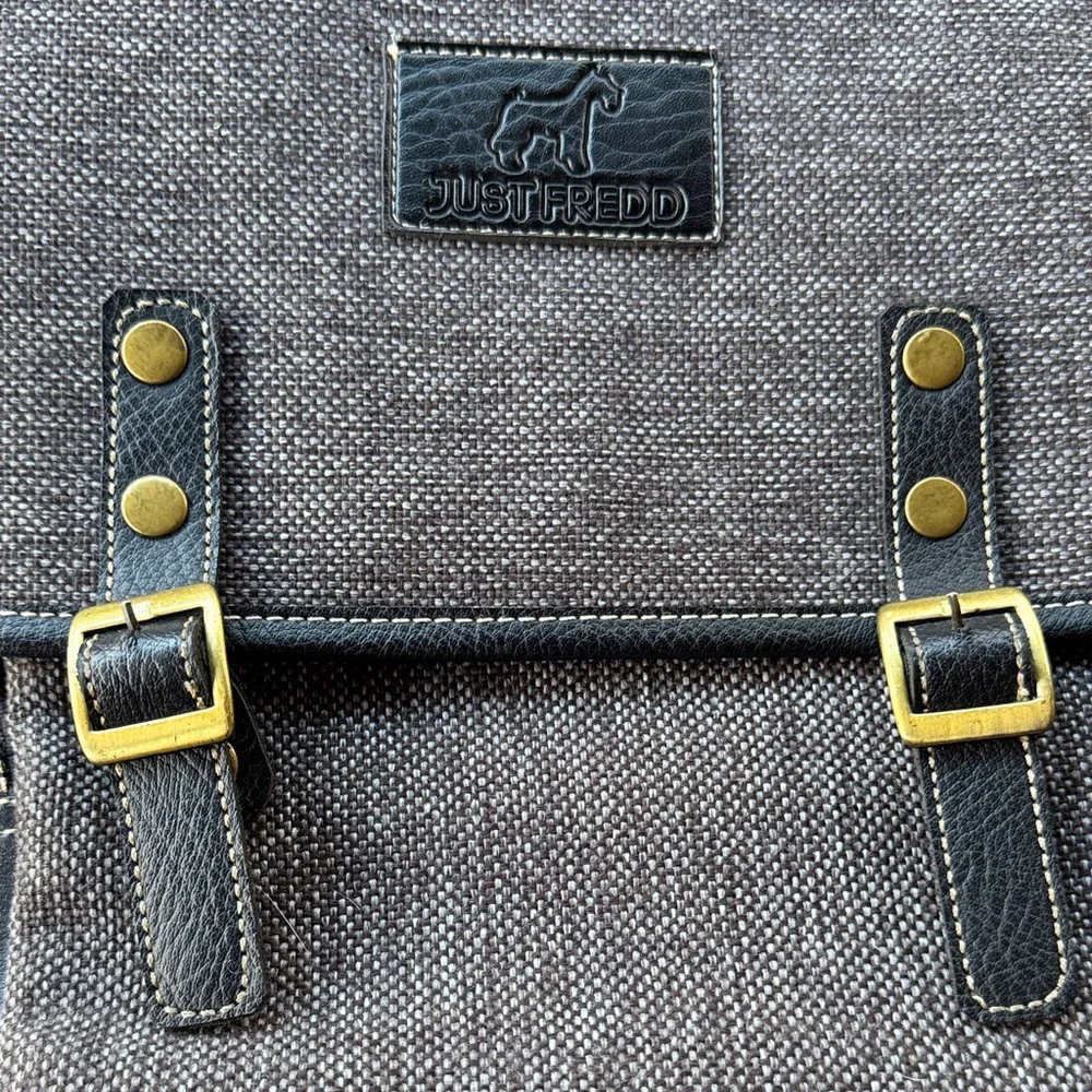 Just‎ Fred’s Stylish Black and Brown Backpack satchel - Picture 3 of 8